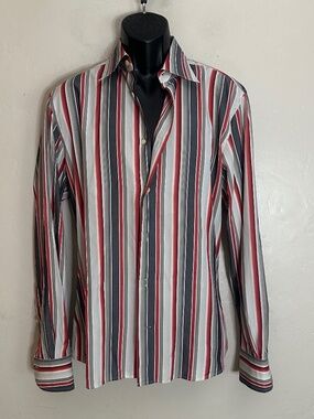 Grifoni Striped Long Sleeve Shirt 16 / EU 41 Gently worn Cotton blend no fabric